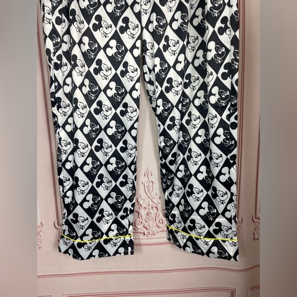 Disney Park Mickey Mouse pajama pants black & white Adult Plus Size 2X WDW Print - Picture 4 of 13